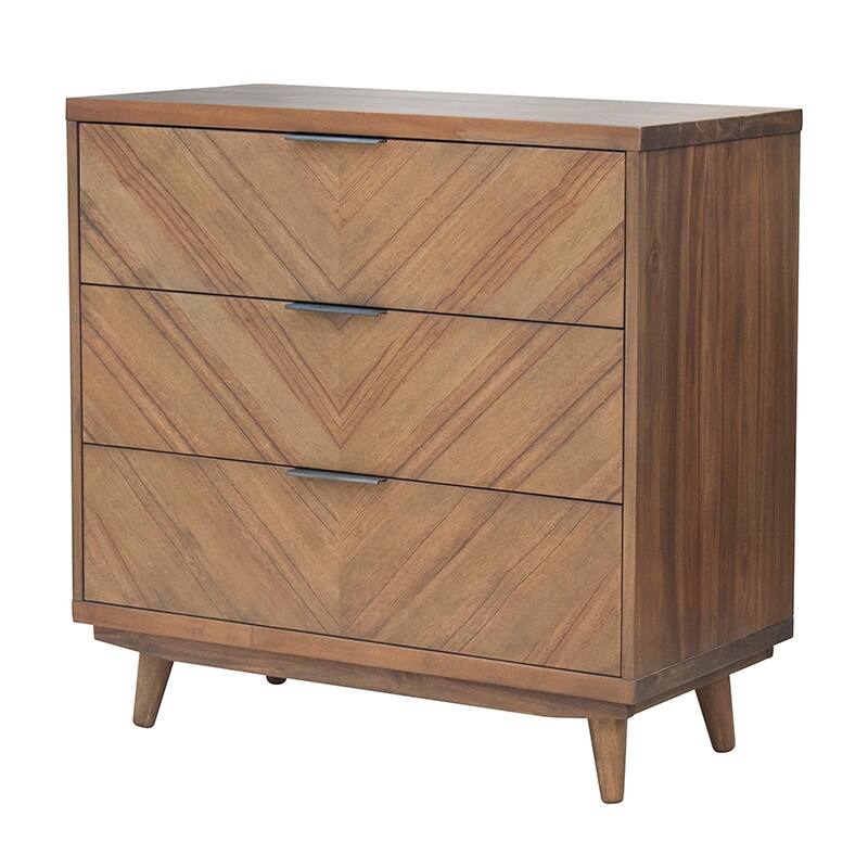NPD Furniture Piero Chevron Chest 3 Drawers