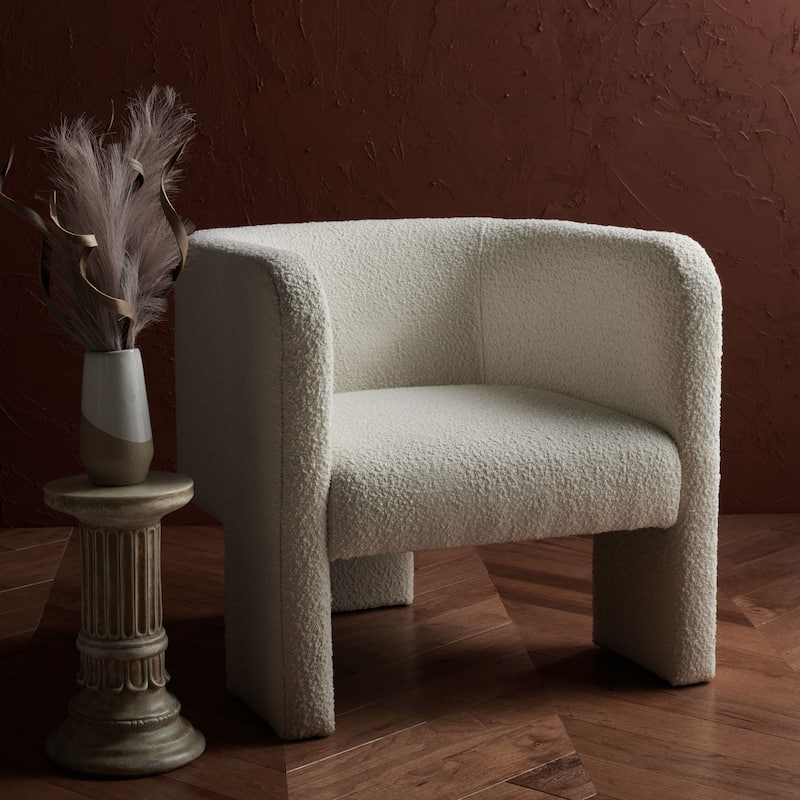 SAFAVIEH Couture Sammie 3-Leg Boucle Accent Chair - 30 in. W x 30 in. D x 29 in. H
