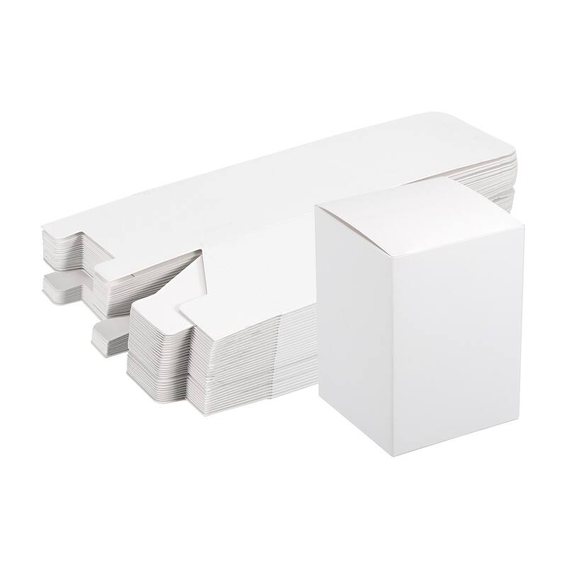 Paper Cardboard Boxes Gift Paper Box White 2.8x2.8x3.9 Inch for Gift Wrap 15Pcs