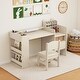 preview thumbnail 4 of 8, Gymax Kids Art Table & Chair Set w/Detachable Paper Roll Holder &