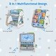 preview thumbnail 24 of 29, 3-In-1 Double Sided Magnetic Dry-Erase Board with Stool and Flipped Writing Desktop - 22" x 21.5" x 25"