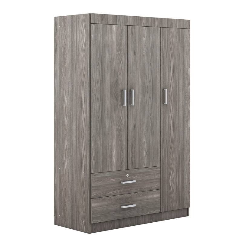 Modern Wood Freestanding Wardrobe High Storage On Sale Bed