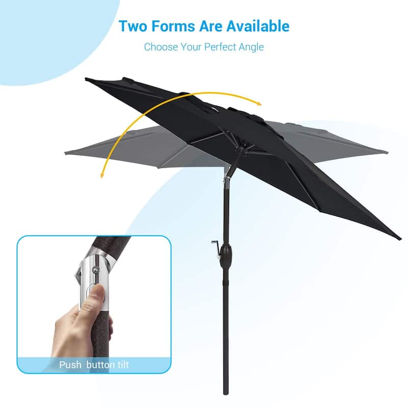 Bonosuki 7.5-foot Waterproof Sunshade Canopy Patio Umbrella