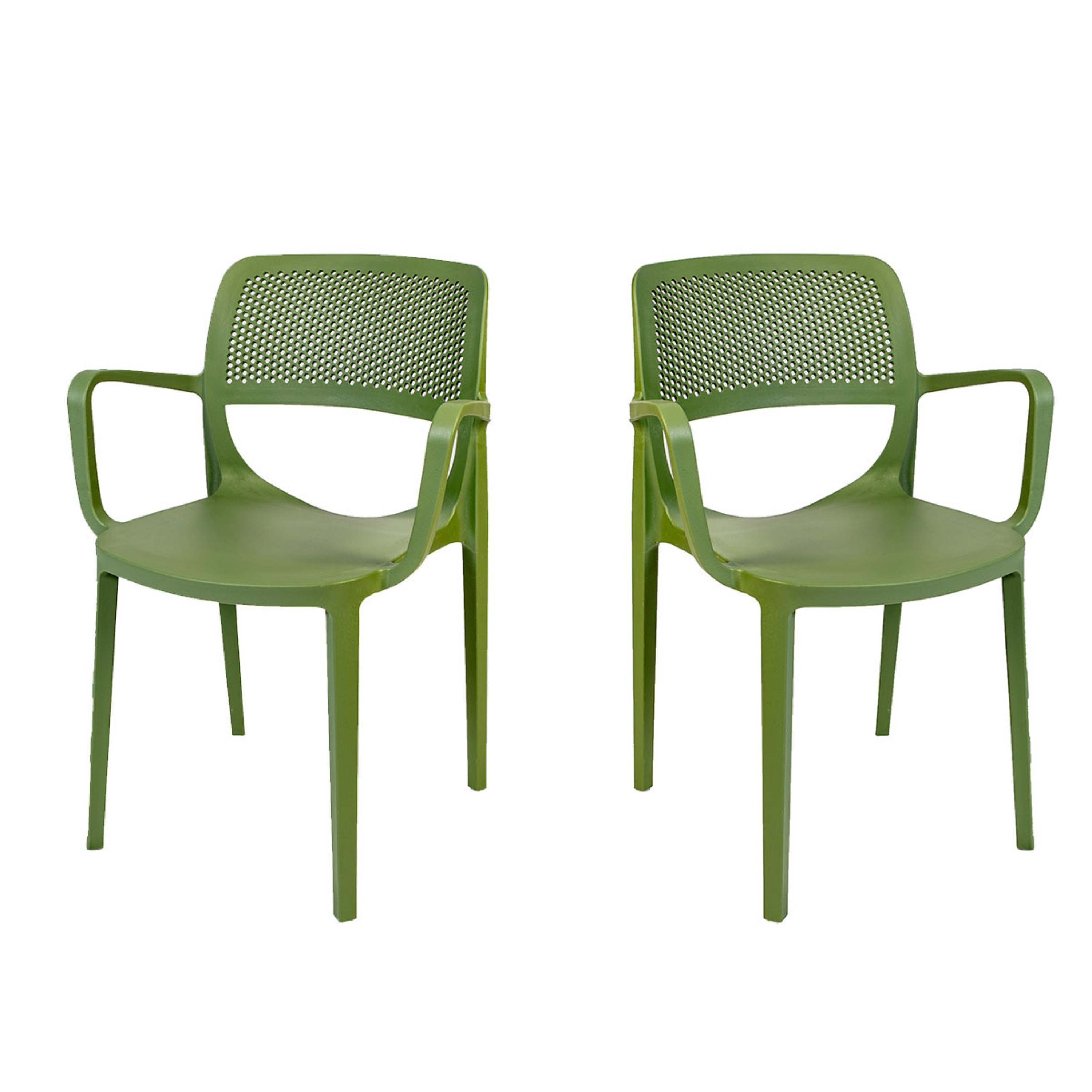 Green plastic shop stackable patio chairs