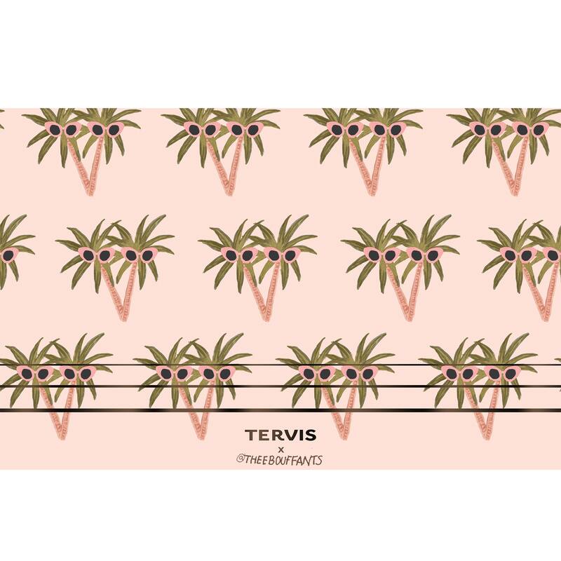 Tervis Traveler Bouffants and Broken Hearts Peeping Palm Parade Triple Walled Insulated Tumbler Travel 30oz, Stainless Steel