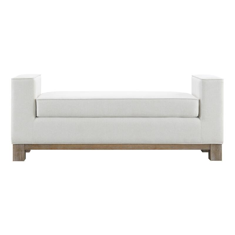 Abbyson Cape Cod Stain-Resistant Fabric Upholstered Bedroom Bench (Queen)