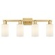 preview thumbnail 34 of 76, Innovations Lighting Endless Possibilities Arcadia - Clymer - 4 Light 31" Bath Vanity Light Brushed Brass/Matte White