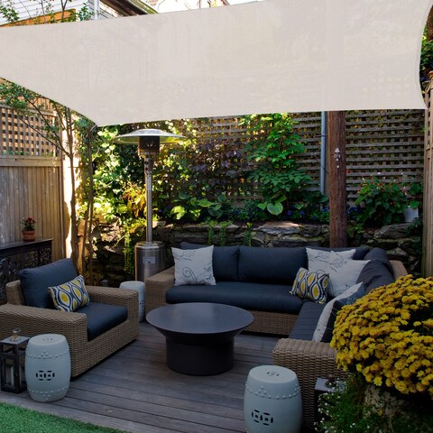 12ft x 12ft Rectangle Sun Shade Sail Canopy Awning UV Block for Outdoor Patio Garden.