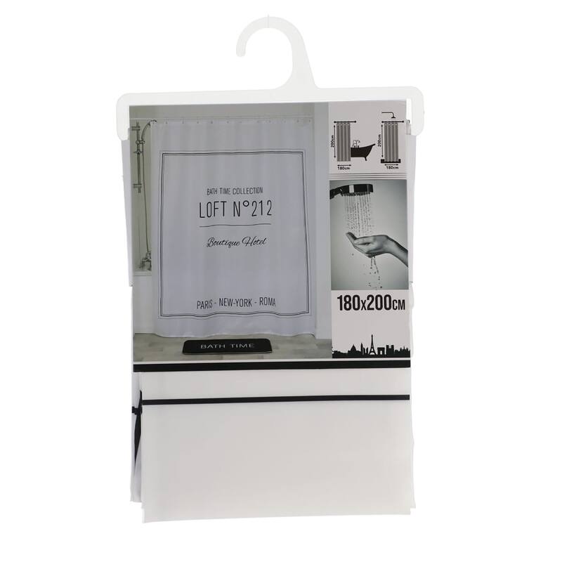 Polyester Shower Curtain - 79x71 inches - Writing Design