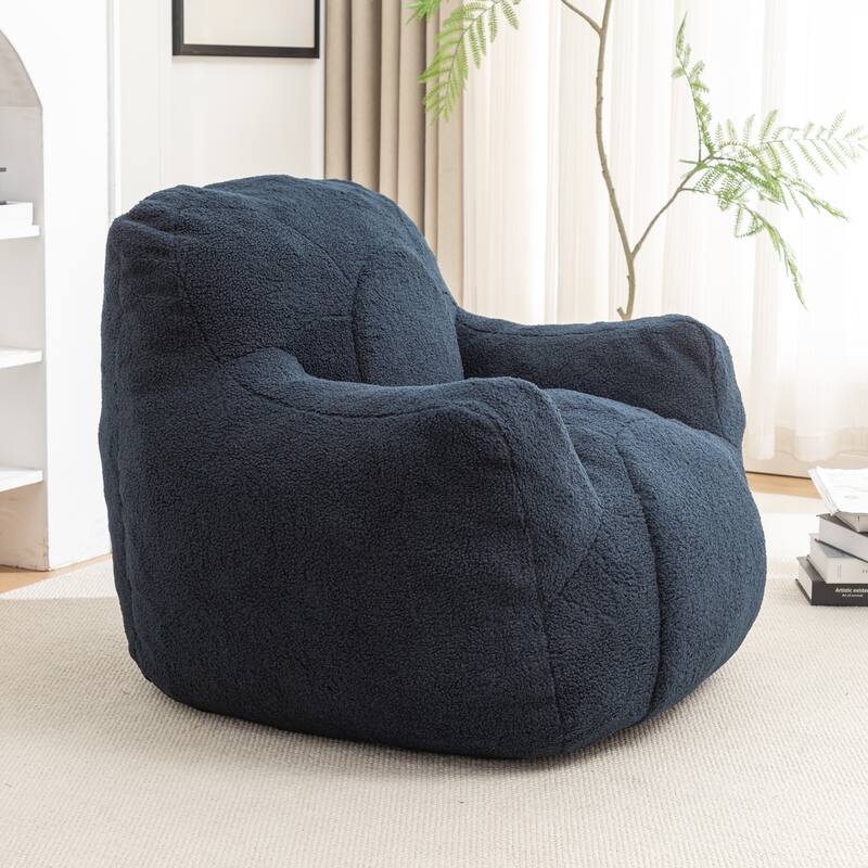 Oversized Teddy Bean Bag Chair with Anti-Slip Base