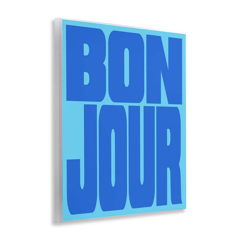 Stupell Bonjour Blue Tones Wall Plaque Art Design By House of Lulu