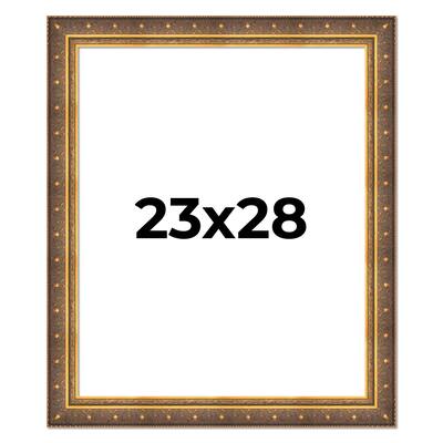 23x28 Frame Vintage Gold Solid Wood Picture Frame | 2.5 Inch Moulding