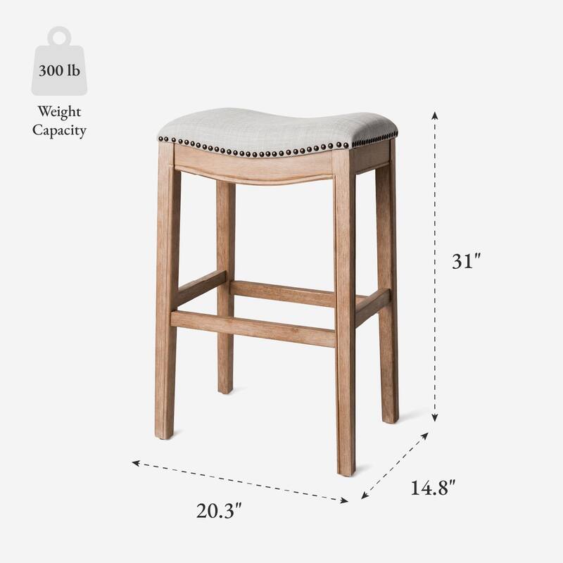 Maven Lane Adrien Saddle Kitchen Stool