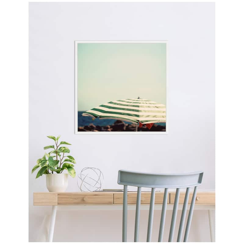 Kate and Laurel Under the Umbrella by Laura Evans Framed Canvas Wall Art Print