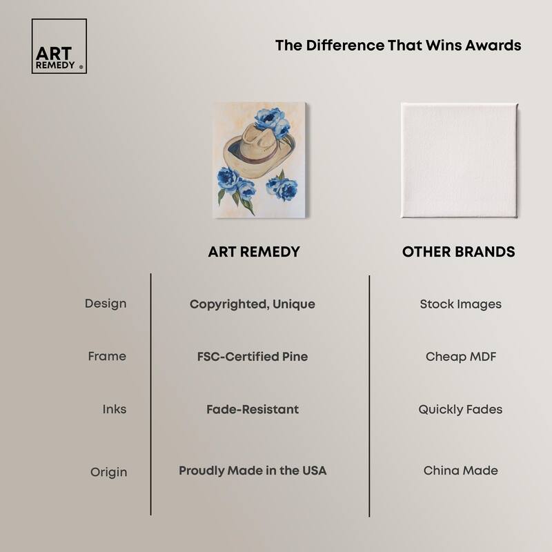 Brimming Blues I Canvas by Art Remedy, Gallery Wrapped