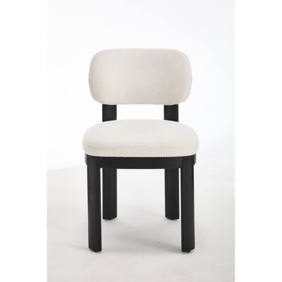 Wooden Dining Chairs Set of 2, Modern Fabric Upholstered Dining Room Chair Kitchen Chairs, Farmhouse Dinner Chair