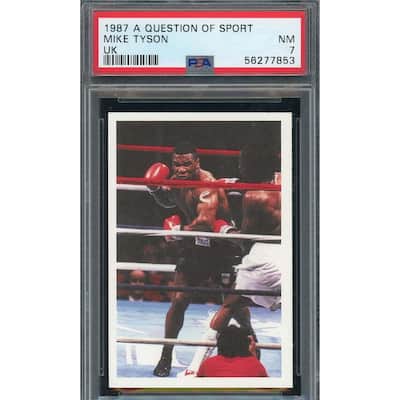 Mike Tyson 1987 A Question of Sport UK Boxing Rookie Card RC Graded PSA 7 - 8'6" x 11'6"