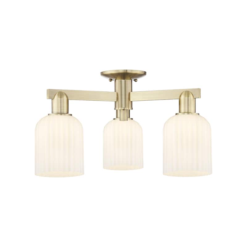 Innovations Lighting Downtown Urban - Bridal Veil - 3 Light 23" Semi-Flush Mount Light
