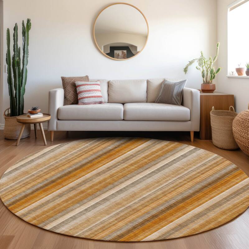 Alsito Stripe Weather Resistant Timeless Fusion Outdoor Rug