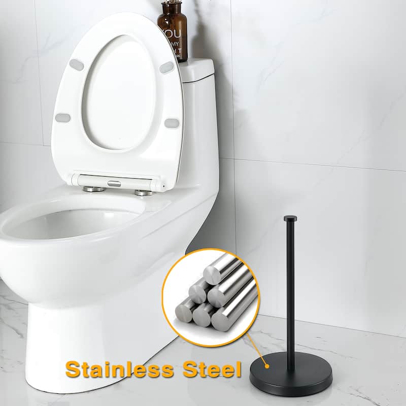 Bath Freestanding Toilet Paper Holder Tissue Roll Storage Stand