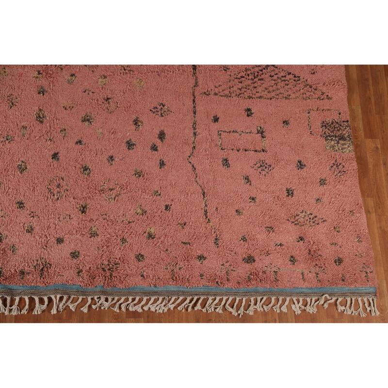 Moroccan Oriental Large Area Rug Handmade Wool Carpet - 11'4"x 19'5"