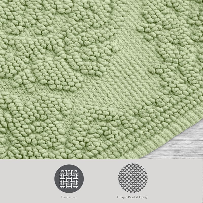 Jean Pierre Ricardo Cotton Fringe Bath Rug