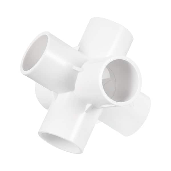 YOKIVE 2 Pcs PVC Pipe Fittings – 6-Way Water Tube Elbow Connectors, 25mm For Drainage & Irrigation