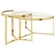 preview thumbnail 10 of 20, Delia 2-Piece Round Glass Top Nesting Coffee Table
