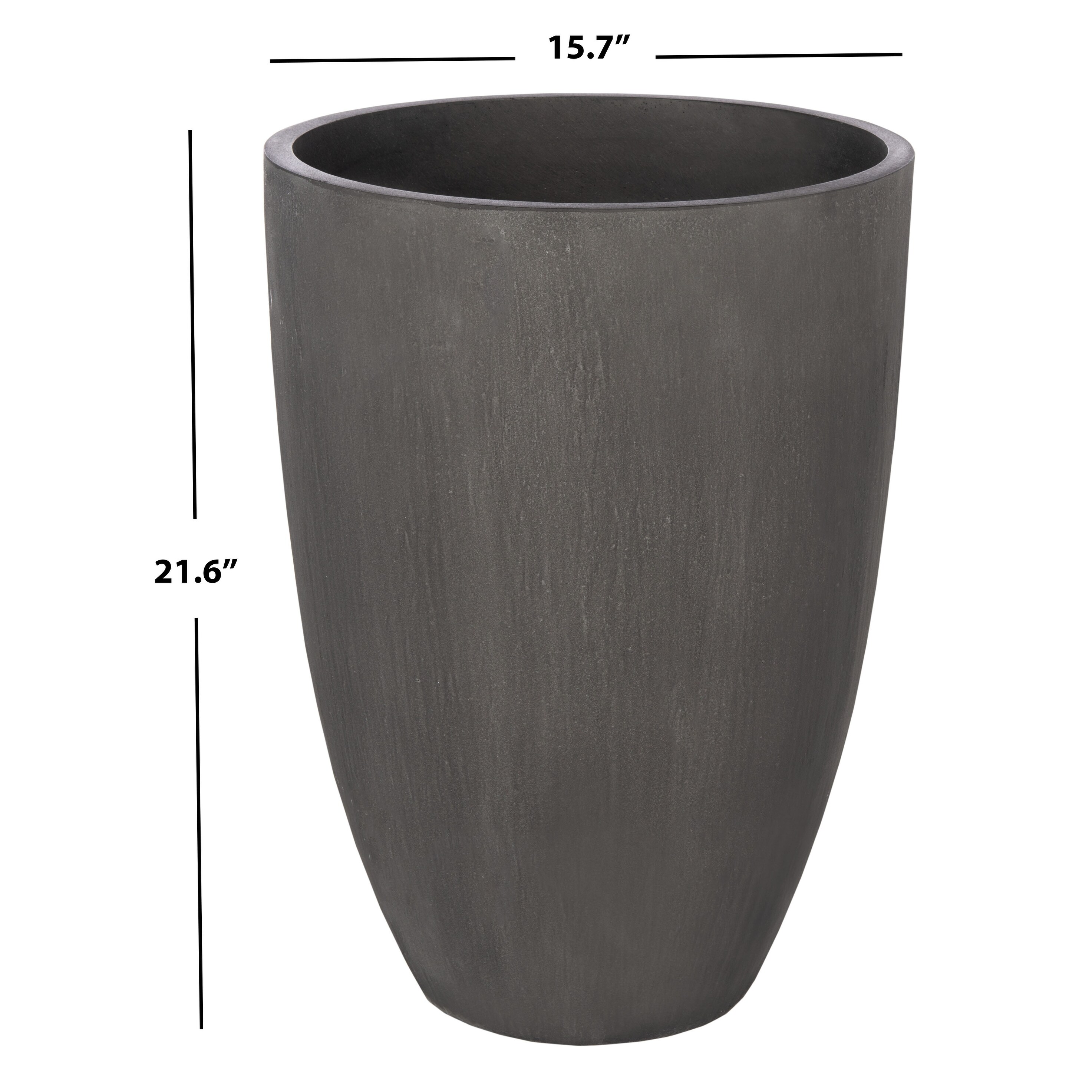 SAFAVIEH Outdoor Colson Black Planter - 15.7