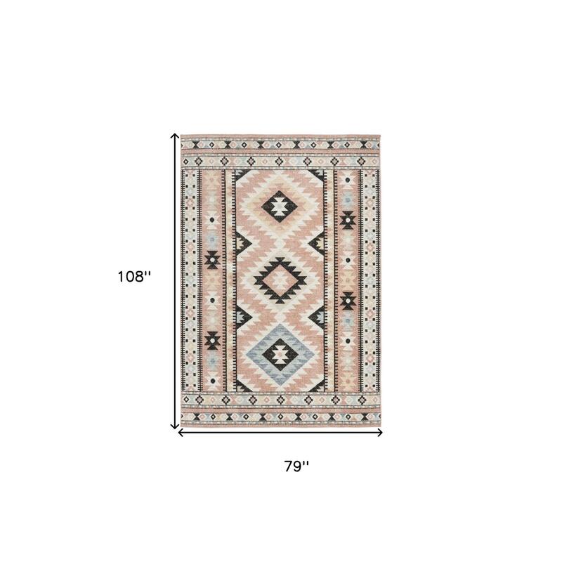 HomeRoots Geometric Bohemian Rectangle Area Rug