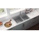 preview thumbnail 9 of 8, Ruvati 33 x 22 inch Drop-in Topmount Kitchen Sink 16 Gauge Stainless Steel 60/40 Double Bowl - RVM5166 - 8' x 11'