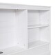 preview thumbnail 10 of 13, Full Size Platform Bed with Storage Headboard, Trundle, Charging Station, White