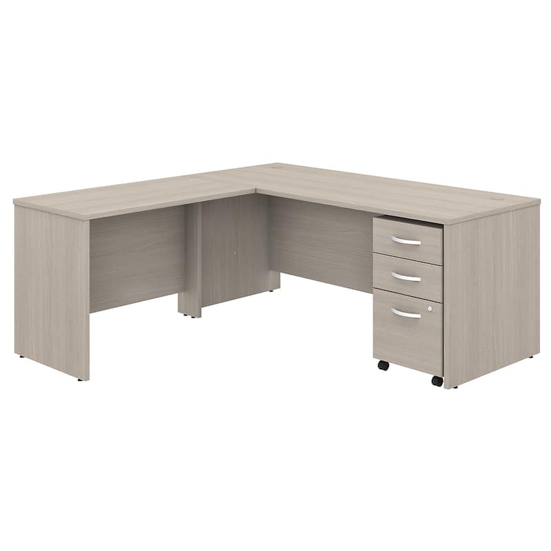 Bush Business Furniture Studio C L Shaped Desk with File Cabinet