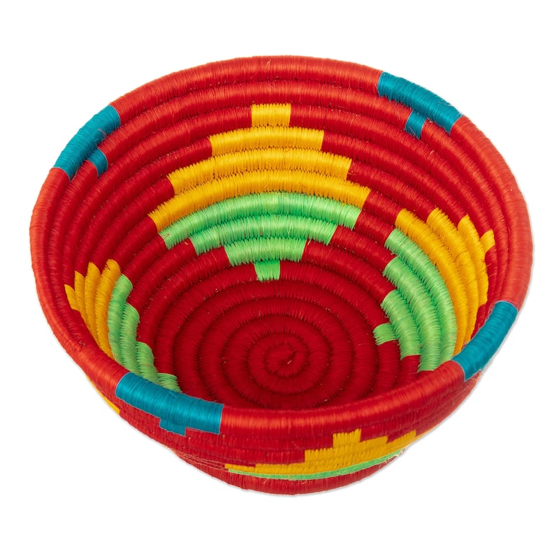 Novica Handmade Guacamayas Summer Natural Fiber Decorative Bowl