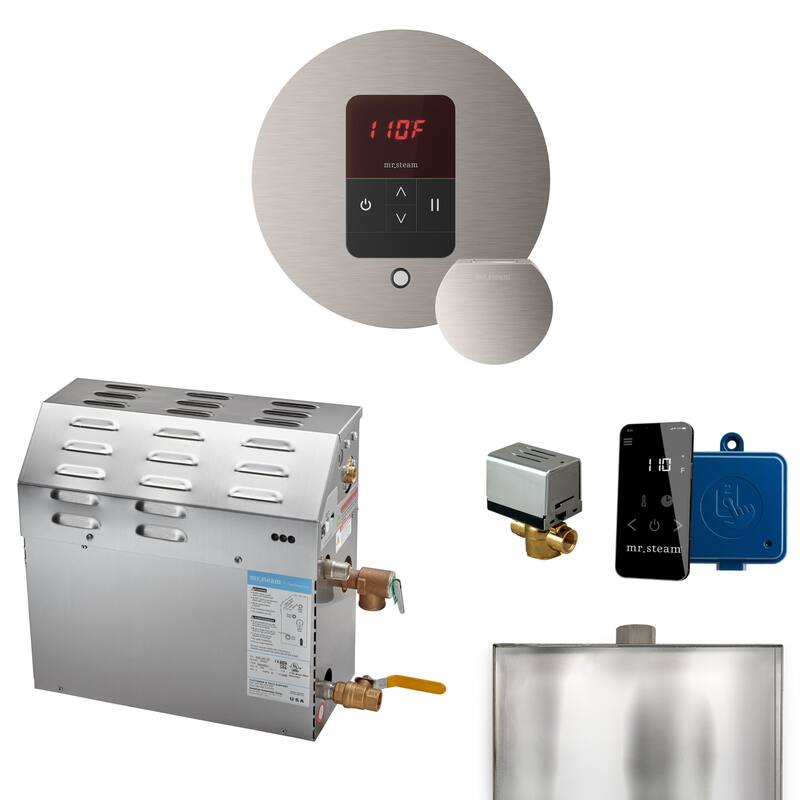Mr Steam R05C1AAB0000 MS 5 kW (5000 W) Steam Shower Generator Package - Brushed Nickel