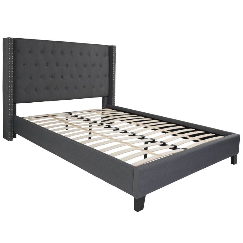 Tufted Platform Bed with 10 Inch Pocket Spring Mattress