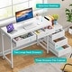 preview thumbnail 16 of 56, Computer Desk with 5 Drawers, Reversible Writing Desk with File Cabinet Printer Stand