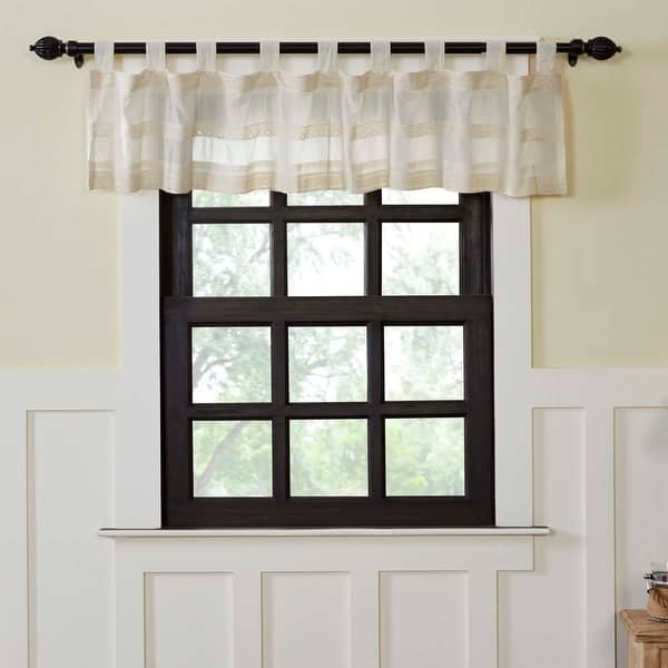 slide 1 of 6, Quinn Tab Top Valance Creme - 16x72