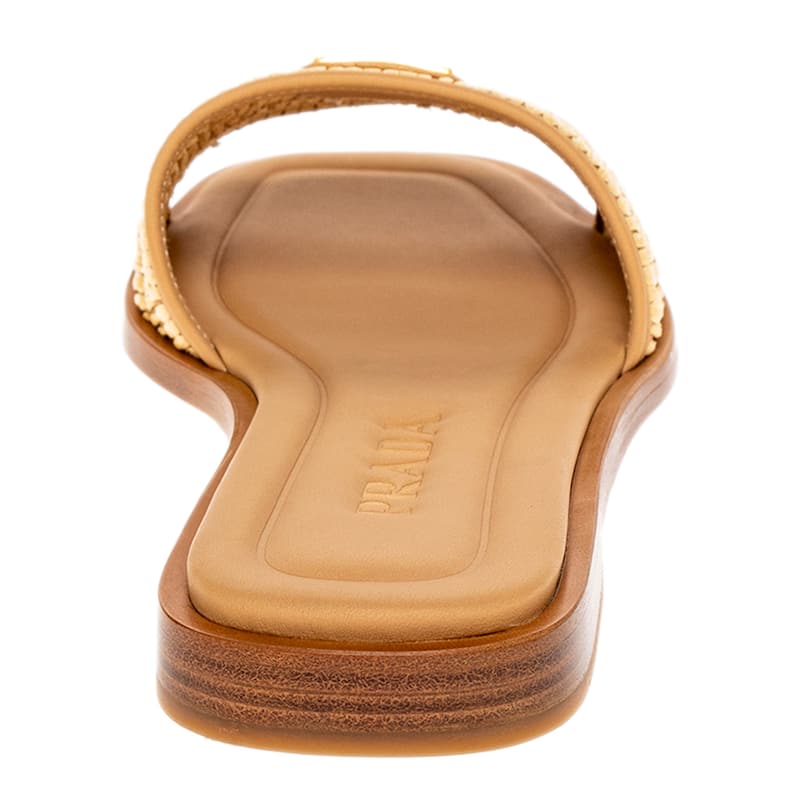 Prada Slides with Crochet Detail