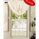 preview thumbnail 4 of 4, Leah Waterfall Rod Pocket Valance with Beads, 48x37 Cream