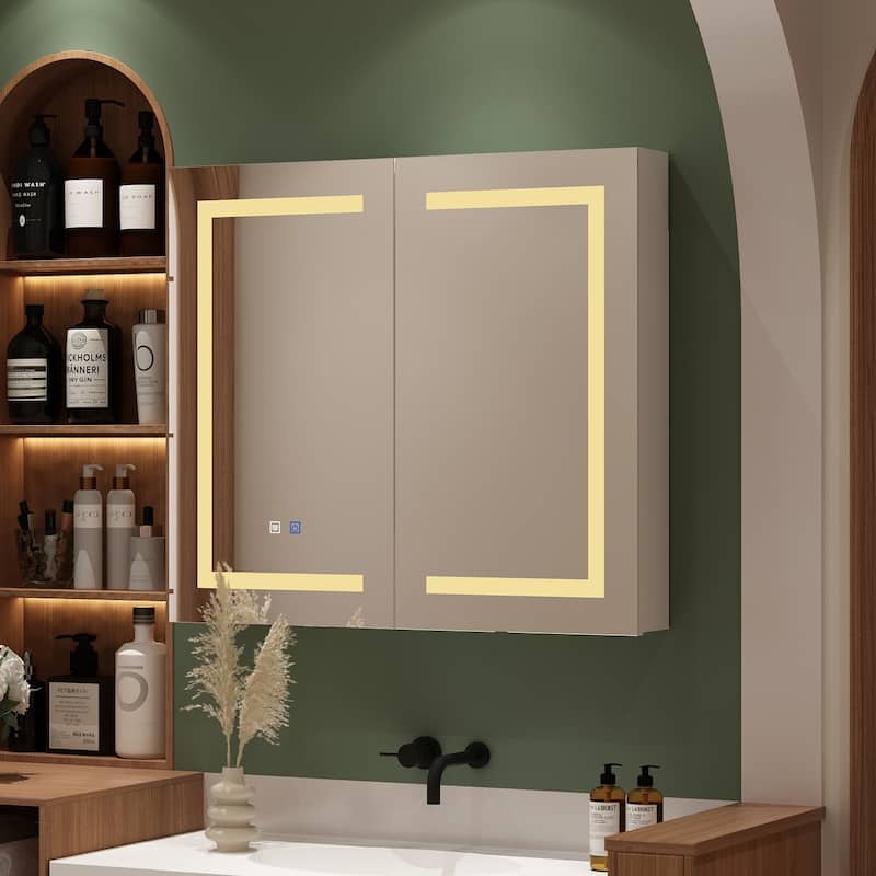 Led Mirror Cabinet Bathroom Wall Mounted Medicine Cabinet Storage