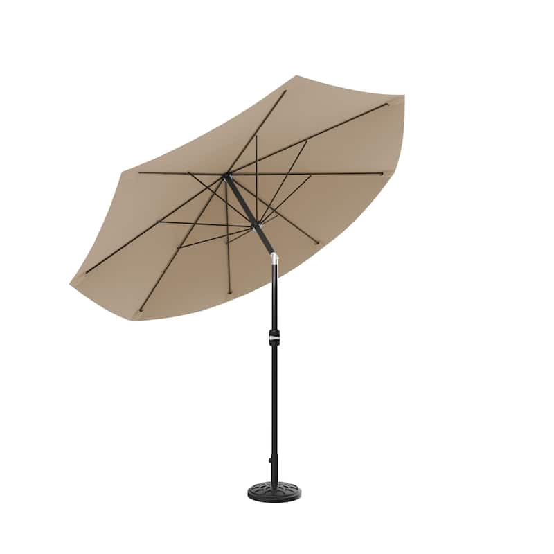 Pure Garden 10 ft Patio Umbrella with Auto Tilt and Hand Crank