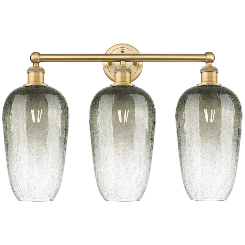 Innovations Lighting 616-3W-18-25 Brookhaven Flute Vanity Brookhaven - Brushed Brass / Slate