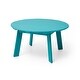 preview thumbnail 21 of 52, Elm Plus Outdoor Patio HDPE Round Coffee Table Side End Table 36"D - Aqua
