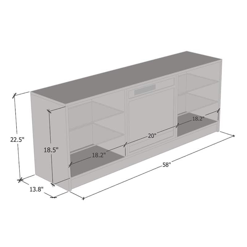 Manhattan Electric Fireplace Modern 58" TV Stand