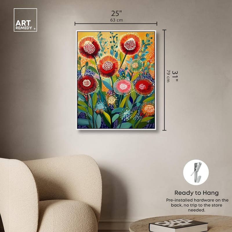 Vivid Flora I Canvas by Art Remedy