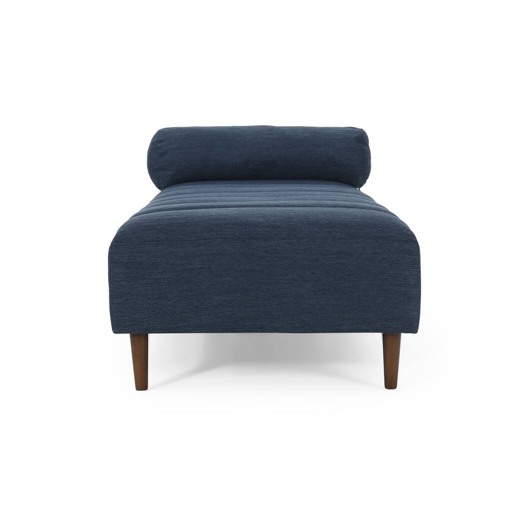 Bonny Fabric Tufted Chaise Lounge with Bolster Pillow by Christopher Knight Home