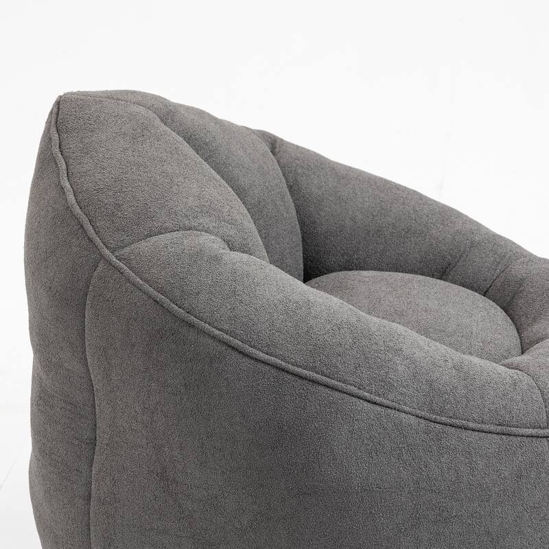 Bedding Bean Bag Sofa Chair High Pressure Foam Bean Bag Chair Adult Material with Padded Foam Padding Compressed With Footrest