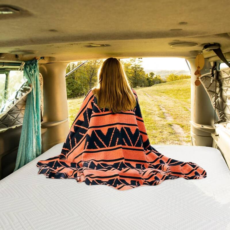 Wool Blanket Camping Blanket, Washable Large Throw Blanket, Warm