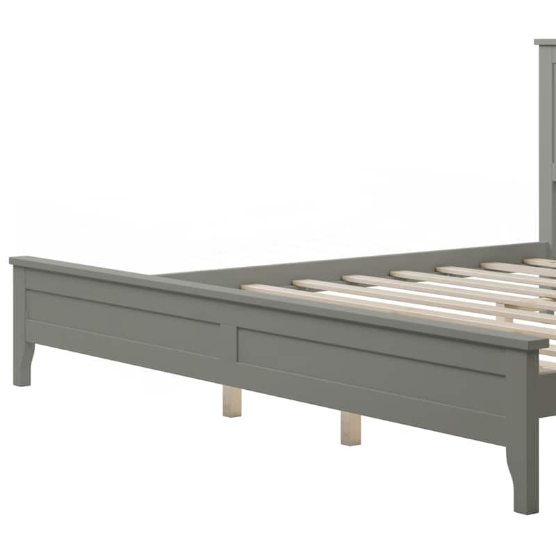 Modern Solid Wood King Size Platform Bed